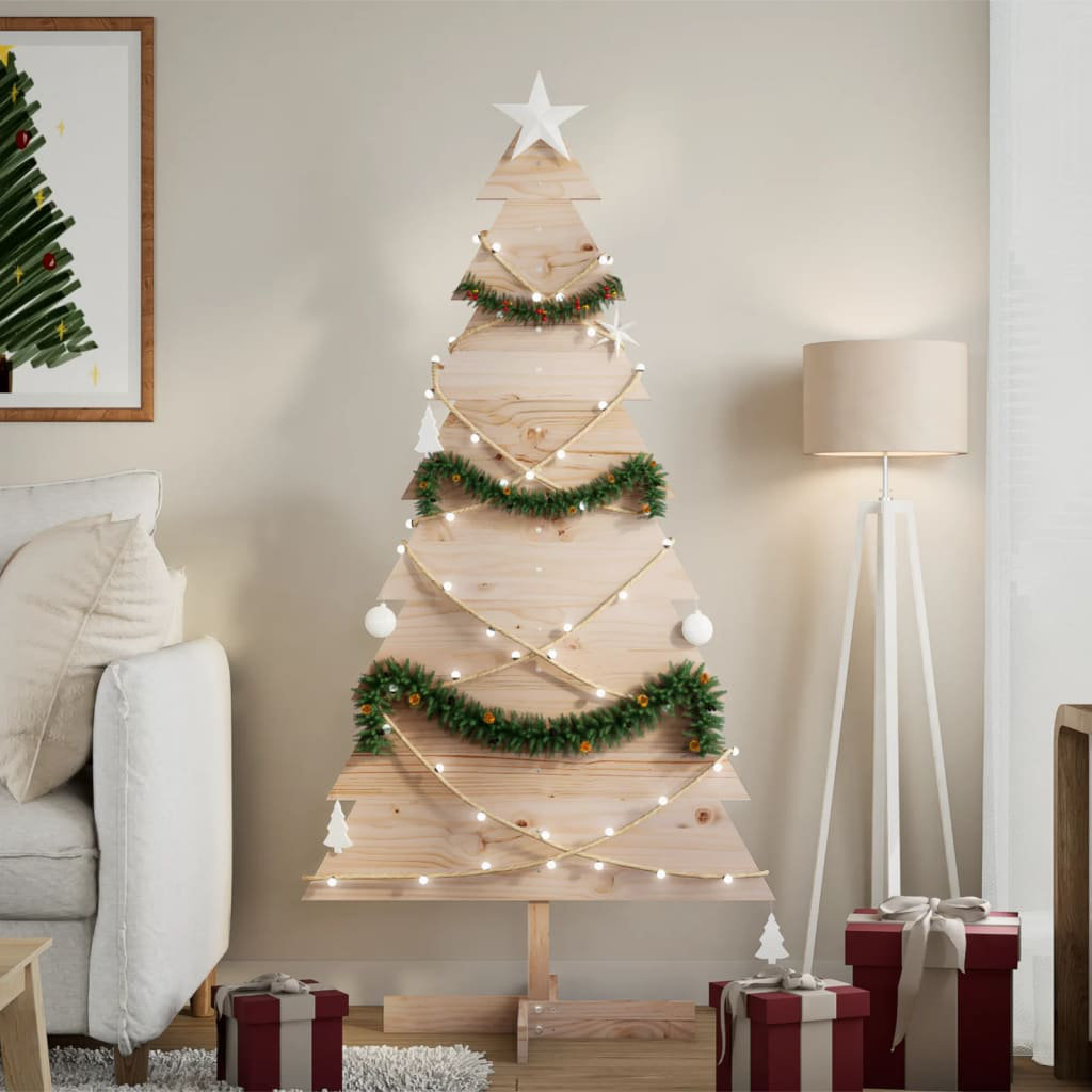 The Seasonal Aisle Wooden Christmas Tree For Decoration Solid Wood Pine