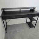 Wrought Studio™ Gaming Desk with LED Lights & Power Outlets, Computer ...