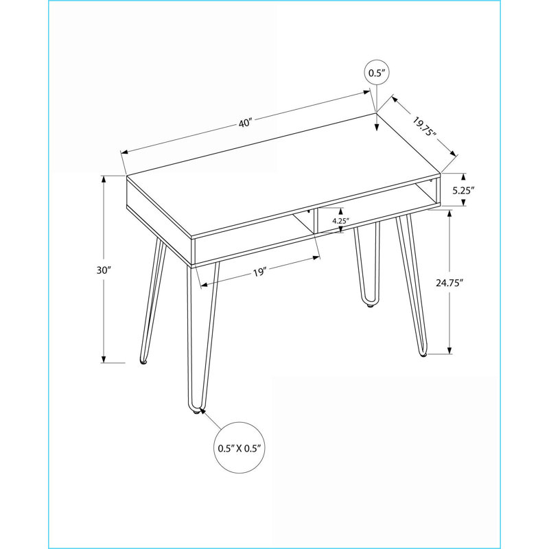 Bureaux, bureau d'ordinateur moderne de 40 po avec casiers de rangement, configuration gauche / droite | Stratifié blanc, métal blanc | Panneau de particules