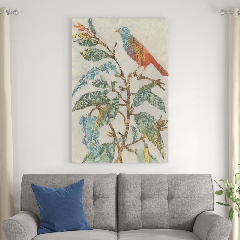 Aviaire Collage II, H 48 po x l 32 po x P 1,25 po