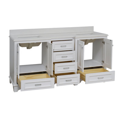 Loughlam 72'' Double Bathroom Vanity with Top