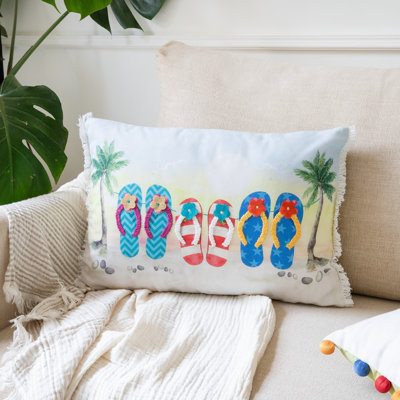 Polyester Blend Lumbar Rectangular Pillow Cover