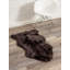 Tapis chocolat en peau de mouton fabriqué à la main Izola-497158626