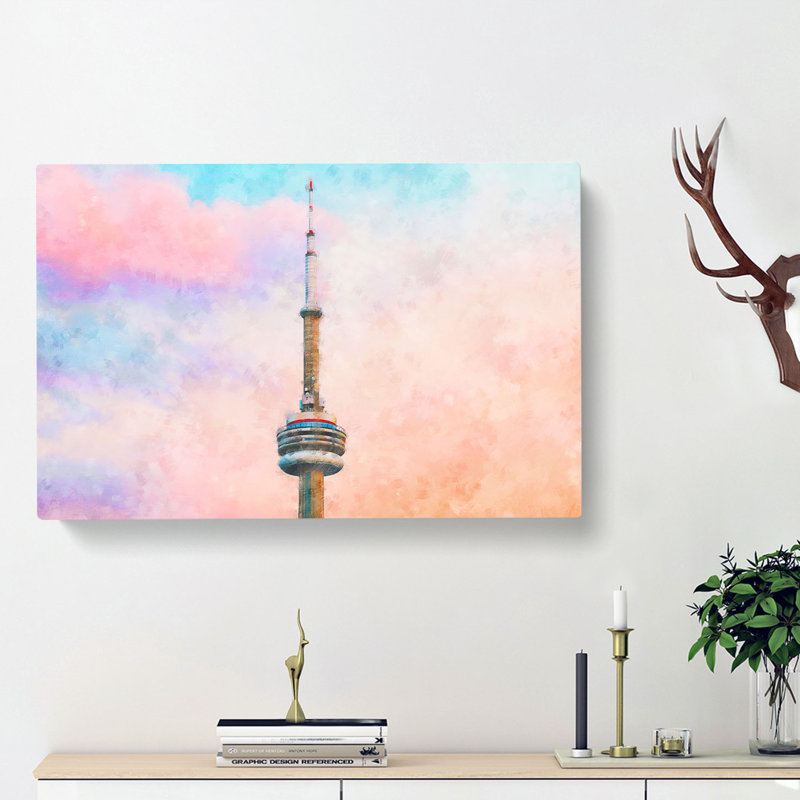 The CN Tower in Toronto Canada - Wrapped Canvas, 50cm H x 76cm W x 3cm D