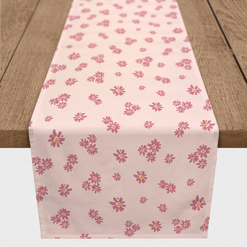 Chemin de table Floral, L 72 po x l 16 po, Rose