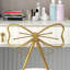 Tabouret de coiffeuse en flanelle / cuir 2 pièces
