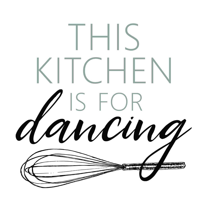 " Kitchen Dancing Whisk ", 12" H x 12" W