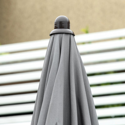 6 pièces pour patio pour 4 personnes - gris. Parasol, table et chaises. Jardin portable pliable en verre trempé. Parasol 31,5 "x H 27,25" gris pour salle à manger 4. Chaises pliables d'extérieur. Au bord de la piscine. 36,5 po