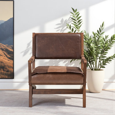 Marsida Faux Leather Accent Chair