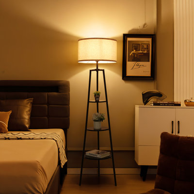 160cm Black Column Floor Lamp