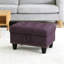 Repose-pieds en lin durable avec garniture cloutée et pieds robustes