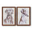 «Sitting Dog II», toile encadrée de qualité supérieure - prête à être accrochée-821388250-821388249
