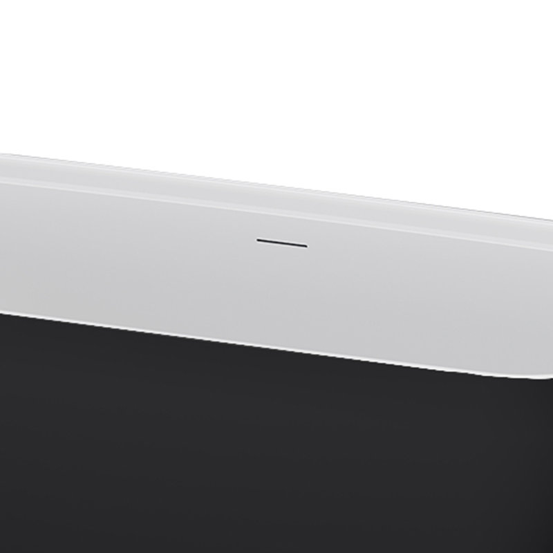 Panya 63'' x 31.5'' Soaking Acrylic Bathtub, Black