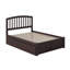 Lit plateforme avec rangement en bois massif et pied de lit Florio-487897721-487897607