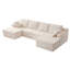 Canapé surdimensionné sans nuage 131 po avec 2 repose-pieds Cloud-76128913-76128919