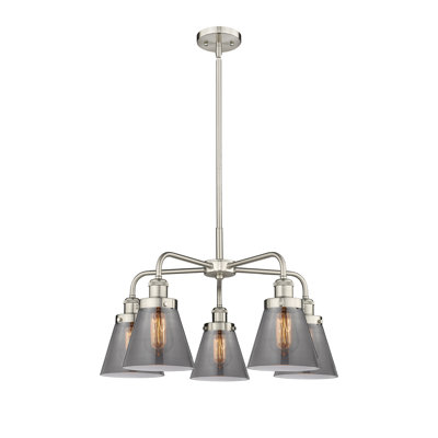 Lustre suspendu 5 lumières Cone