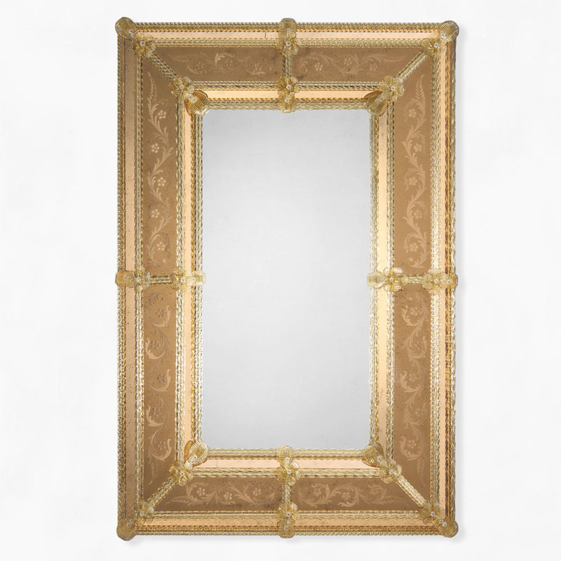 Salvatore Rectangle Glass Mirror, 59" x 39.5", Amber