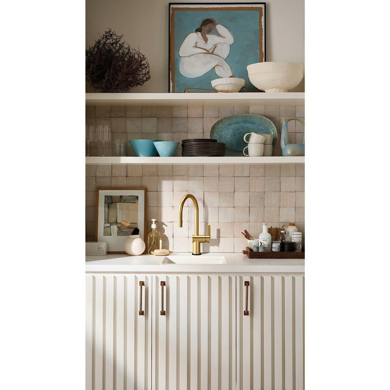 MOEN Cia Single-Handle Pull-Down Sprayer Kitchen Faucet with Power Boost in Brushed Gold, Brushed Gold