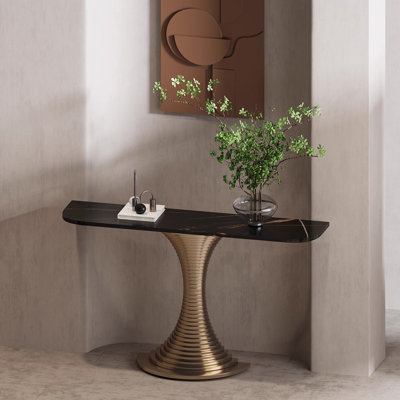 Table de porche moderne en pierre frittée de luxe moderne