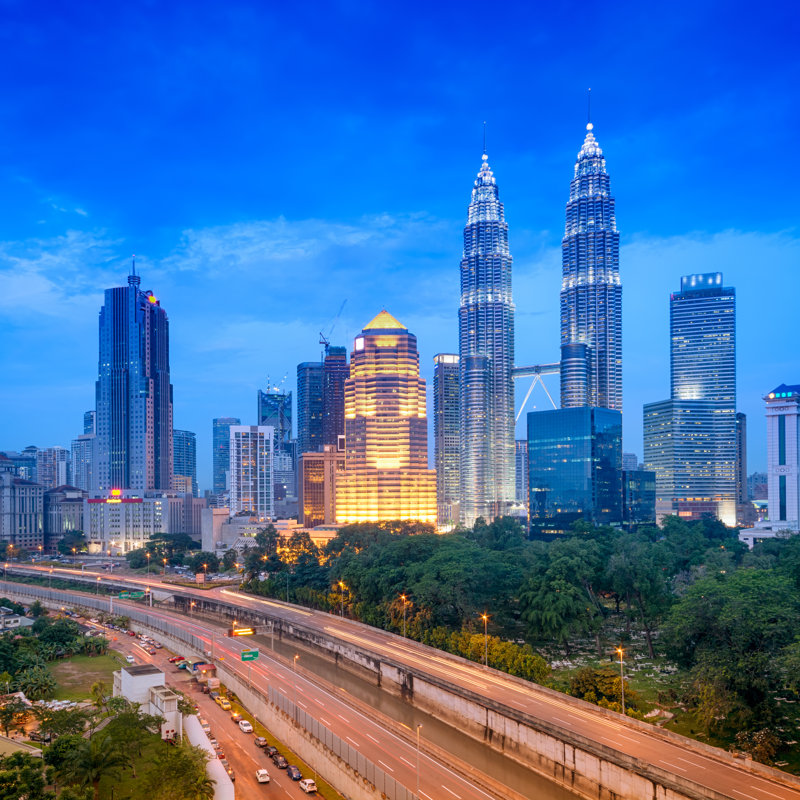 Kuala Lumpur Skyline by Fazon1 - Wrapped Canvas Print, 122cm H x 122cm W