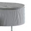 Elegant Gray Coffee Table With High Gloss Top And 3/4 Extension Function Chic Oval Shape Storage Space