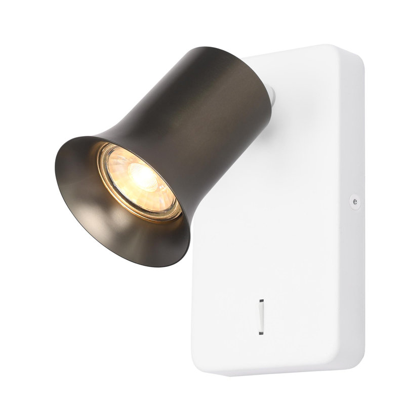 Siddon Flush Mount, Bronze, White