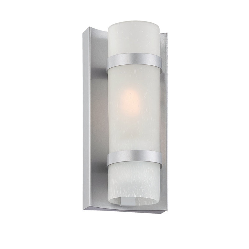 Plafonnier d'extérieur à ampoule Chupp 1, Argent brossé