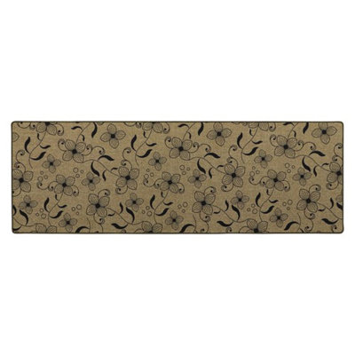 YES Non-Slip Floral Doormat