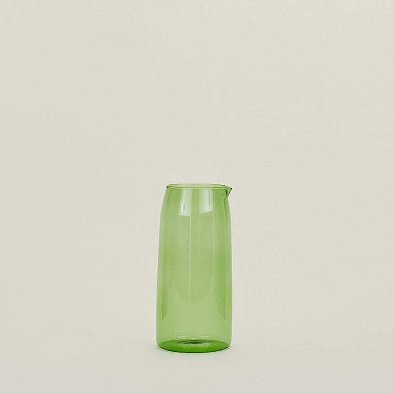 Glass Pitcher, Olive