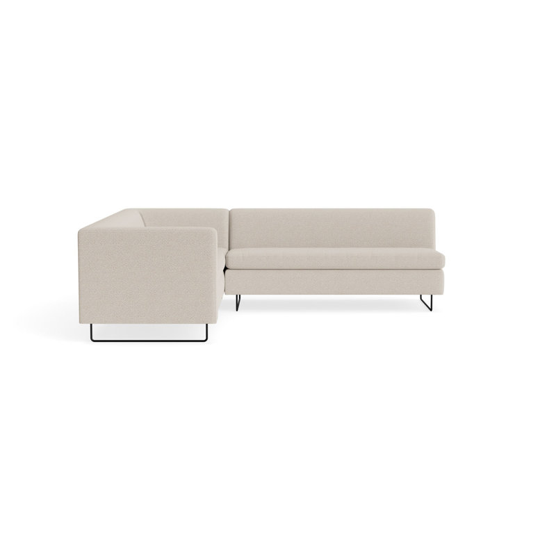MTO - Bonnie & Clyde Sectional Sofa w/ Black Legs, Sanford Linen