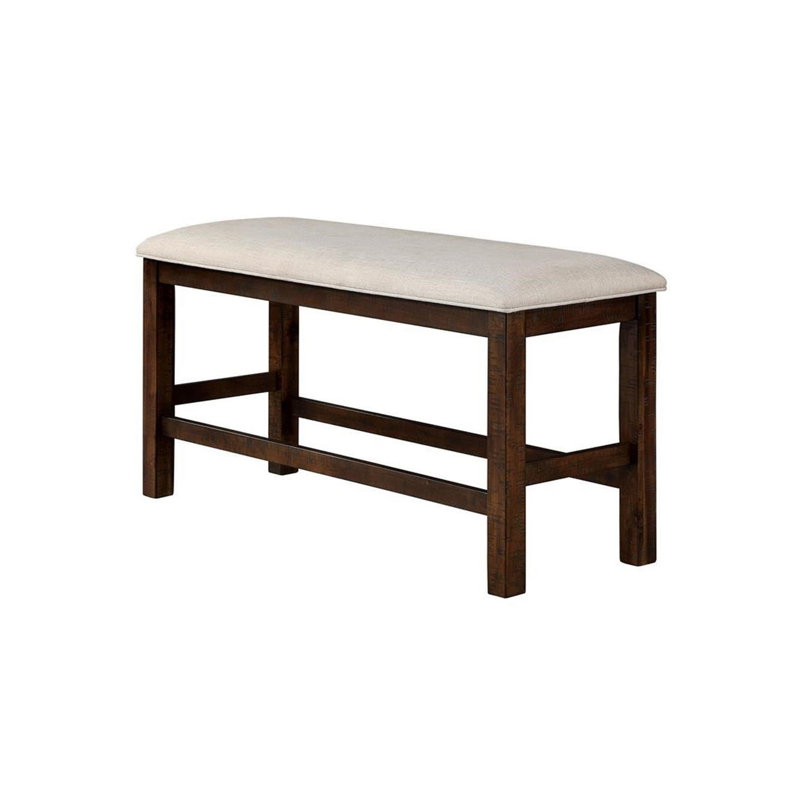 Banc de comptoir de 46 po de hauteur, chêne rustique / beige