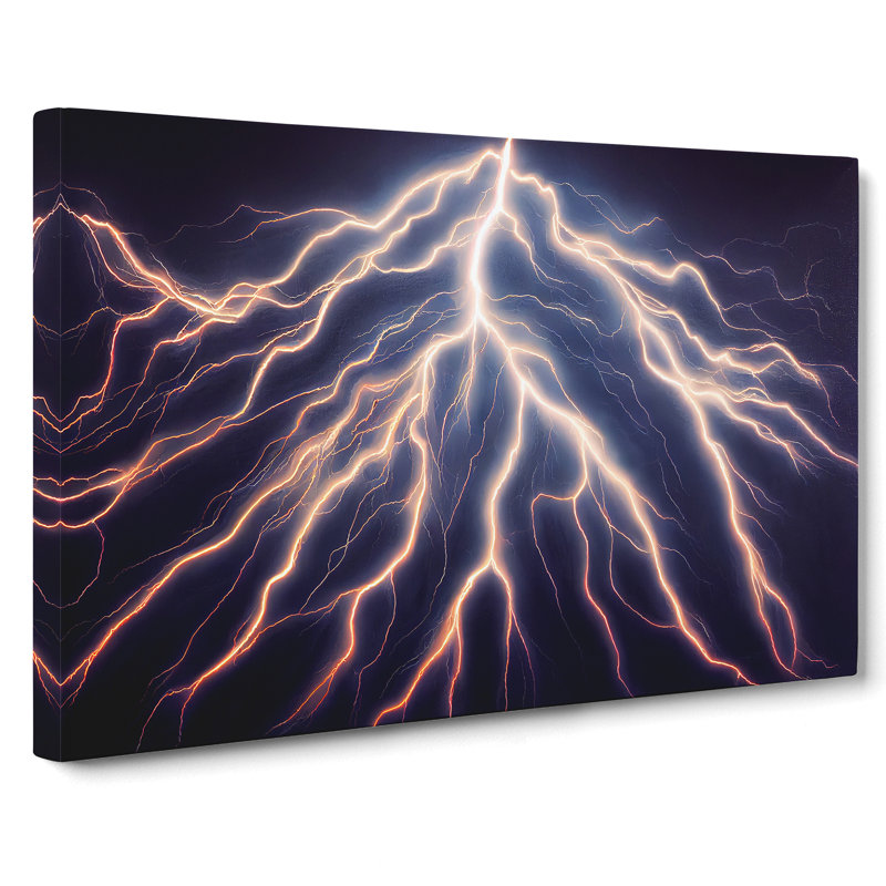 Enticing Lightning Bolts Vol.4 - Wrapped Canvas, 50cm H x 76cm W x 3cm D