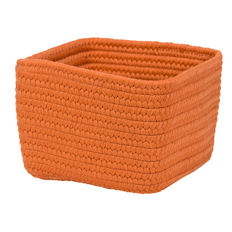 Panier de rangement tressé, 8 x 12 x 12, Zeste d'orange
