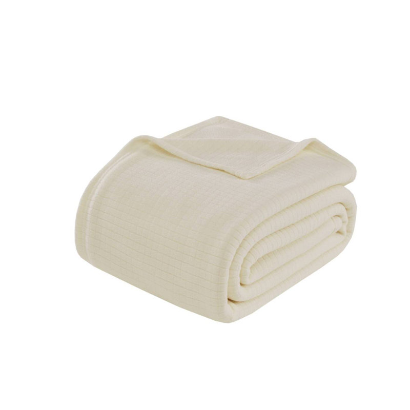 Couverture en micropolaire double / grand, Taupe, Grand lit