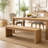 Kepler Driftwood 50.5" Long Dining Bench 