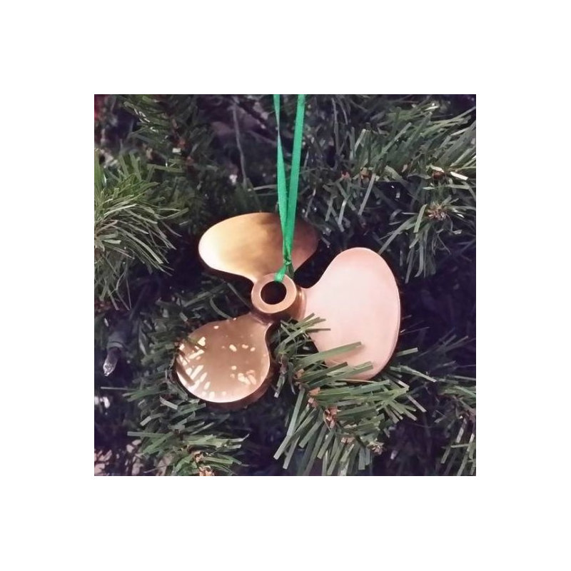 Ornement de noël hélice, Laiton antique