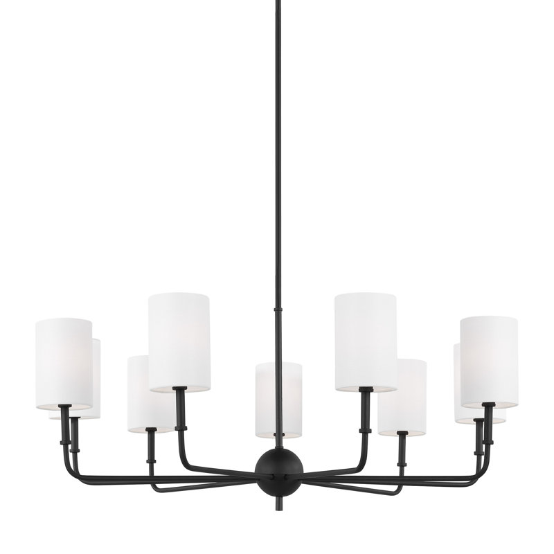 Rowley 9-Light Chandelier, Midnight Black