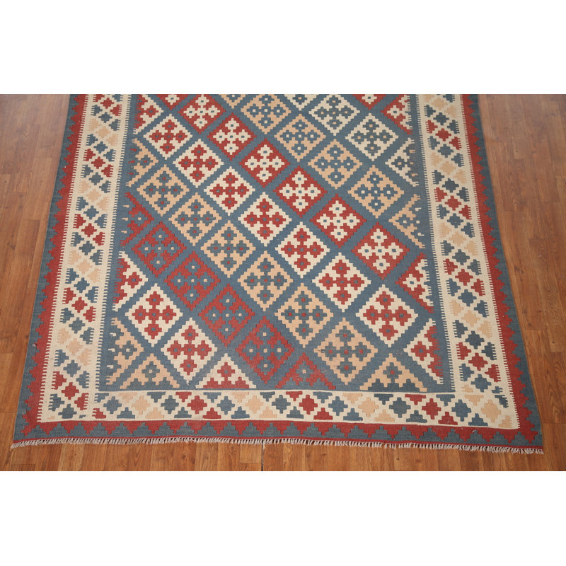 Tapis géométrique kilim 7 x 11