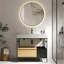 Meuble-lavabo modulaire de style industriel de 36 po avec une structure en métal robuste, surmonté d'un bassin en pierre artificielle sans soudure et facile à nettoyer, sans drain ni robinet-131244233