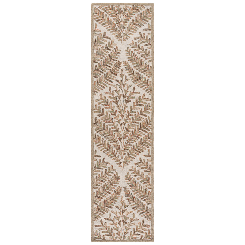 Tapis en laine touffeté à la main Andresky, Tapis de couloir 2 pi 3 po x 8 pi