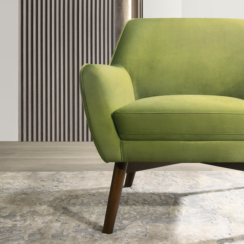 Fauteuil Ahrens, Velours vert pistache