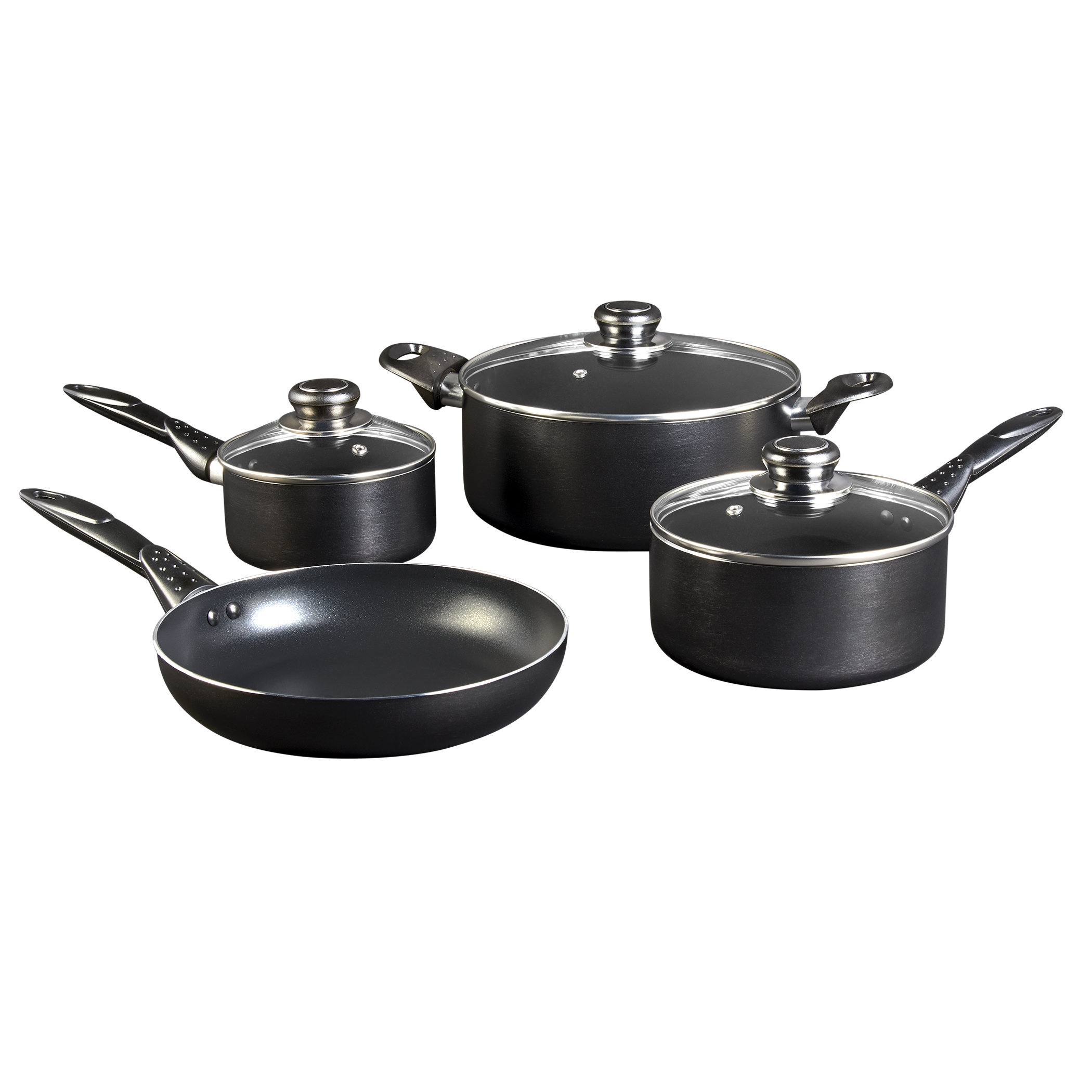 CooksEssentials Stainless Steel II Nonstick 10pc. Cookware Set 