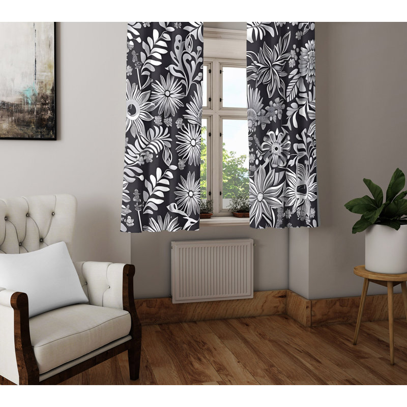 Birche Semi Sheer Curtain Pair, 40" W x 61" L