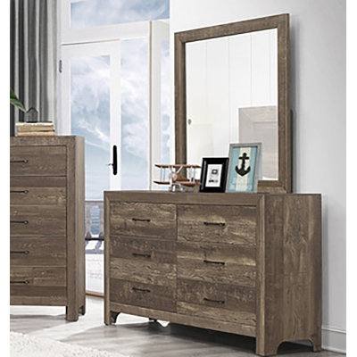 Commode 6 tiroirs avec miroir Ghoyald