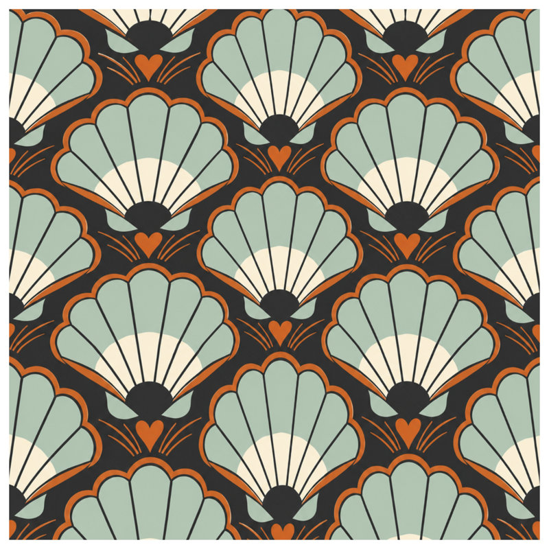 Housses de couette Art Deco Shells, Queen