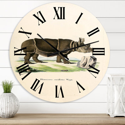 Horloge murale rétro Rhinoceros
