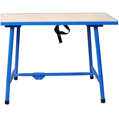 Banc de travail pliable, banc pour outils d'atelier, table d'assemblage de table de montage, capacité de charge de 660 lb, pour atelier, garage, bleu