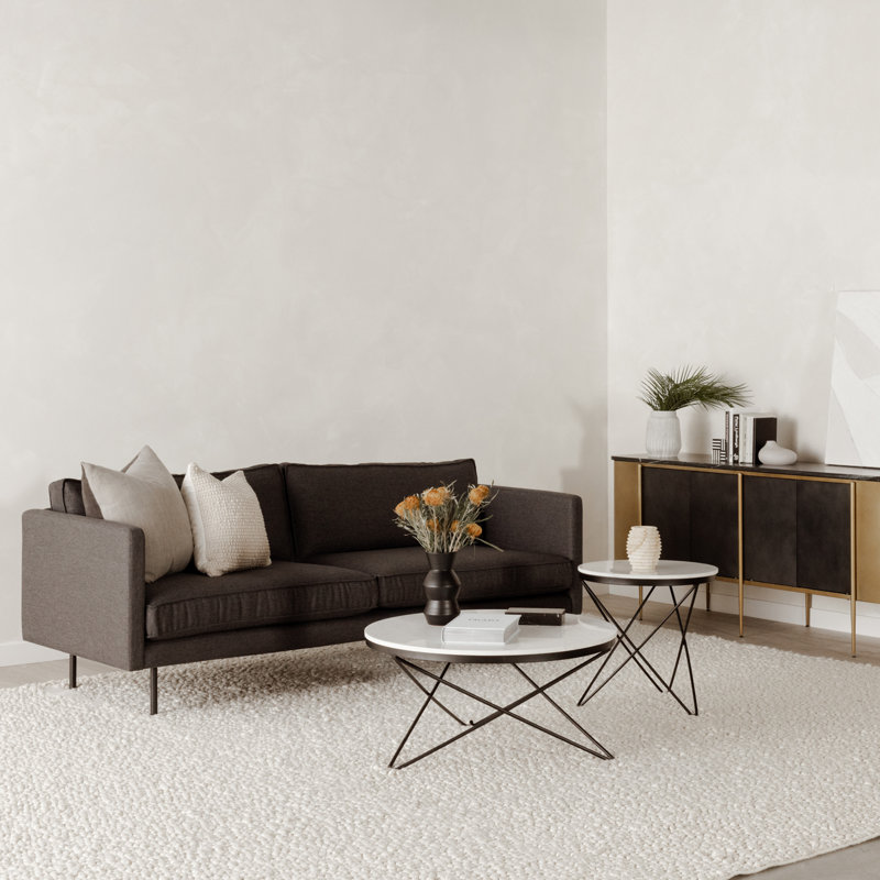Haley Marble Coffee Table, Black
