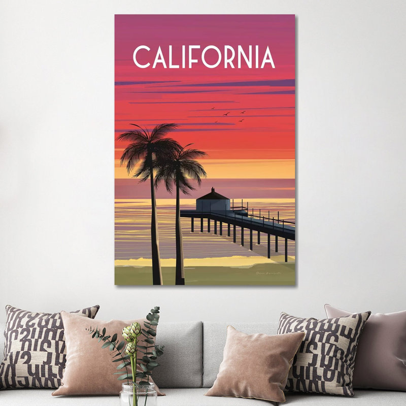 «California» par Omar Escalante - Giclée sur toile tendue avec châssis, H 60 po x l 40po x P 1,5 po