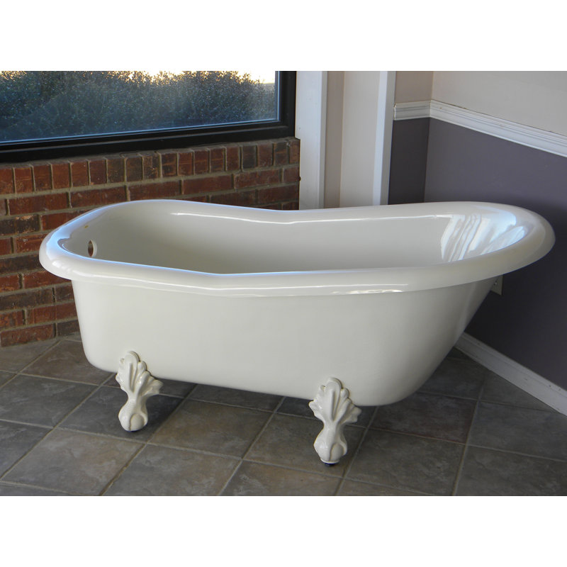 Imperial 66" x 30" Clawfoot Soaking Bathtub, White